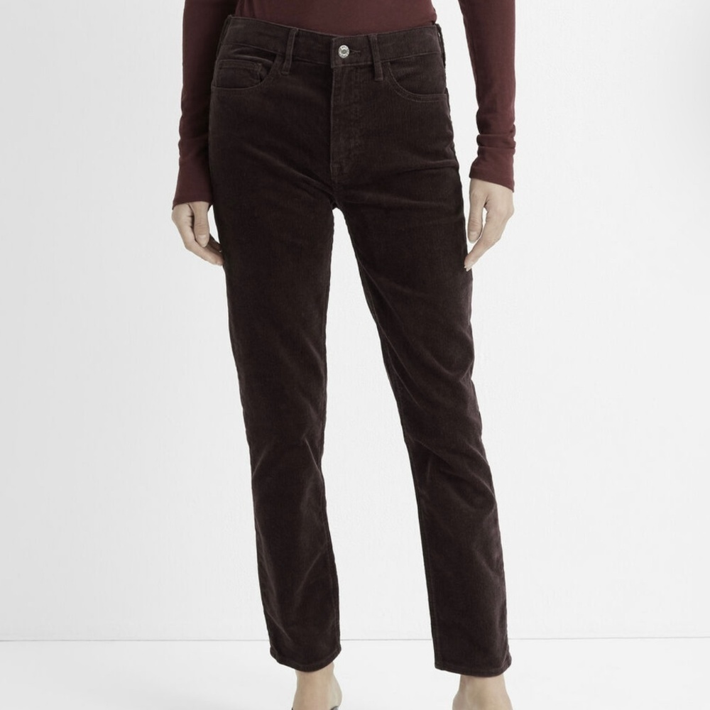 Club Monaco Women’s Pants Corduroy Chocolate Brown 100% cotton Straight leg 30